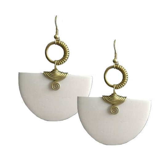 White Dangle Earrings