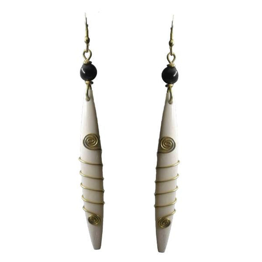 Cream Long Dangle earrings