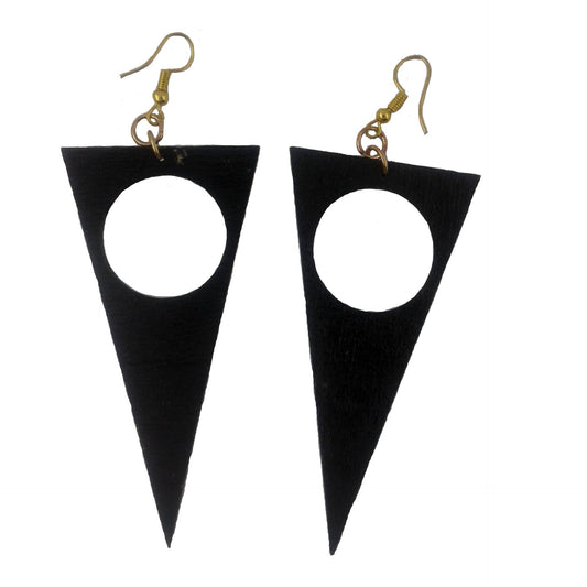 Long triangle earrings