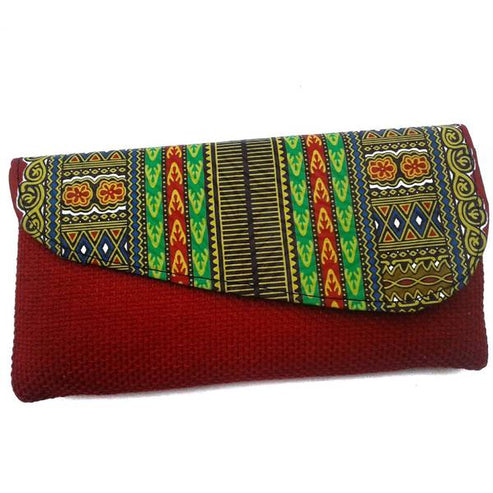 Unleash Your Style with Red Clutch Purse | Stand Out with African Kente